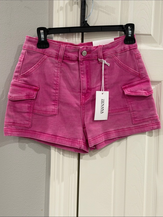 Zenana Outfitters Pants - Zenana Outfitters Hot Pink Cargo Pocket Women’s Shorts